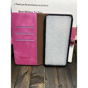 For iPhone 14 Pro 6.1" Pink Wallet Case Credit Card Holder RFID Blocking